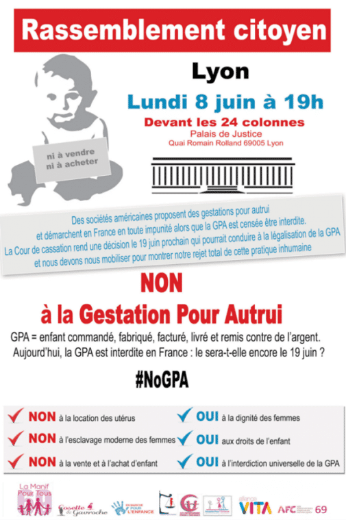 Une manifestation contre la GPA le 8 juin à Lyon : entretien avec Aude Mirkovic L'Homme Nouveau