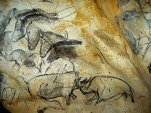 1779 Panneau des chevaux Salle Hillaire Grotte Chauvet © J. Clottes Centre National de la Préhistoire Ministère de la Culture max guazzini