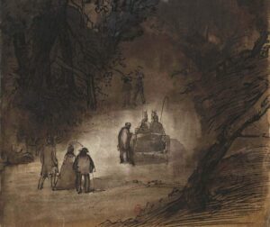 Degas BnF Dessin carnet 1 paysage caleche credit BnF jordanie