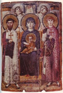 Mary Child Icon Sinai 6th century vitraux