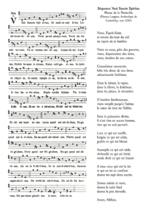 Veni Sancte Spiritus Partition avec traduction veni sancte spiritus