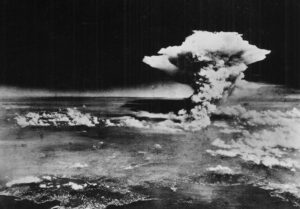 Firestorm cloud over Hiroshima from Matsuyama Jeanne d'arc