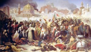 Les croisades (5) | Les croisades vues par le monde musulman 1 1024px Taking of Jerusalem by the Crusaders 15th July 1099 croisade