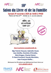 Rencontres et dédicaces à venir au 10ᵉ édition du Salon du Livre et de la Famille 1 Affiche 10eme Salon AFC Recto V2 Salon du Livre et de la Famille