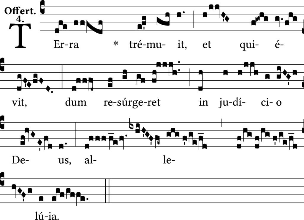 offertoire Terra tremuit (Pâques)
