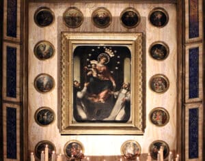 Madonna di pomei tra i misteri del rosario di vincenzo paliotti Sailko CC BY 3.0 pompéi