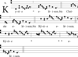 La pause liturgique : les trois Kyrie 17 Salve (Avent et Carême) 2 Kyrie 17 B Partition kyrie
