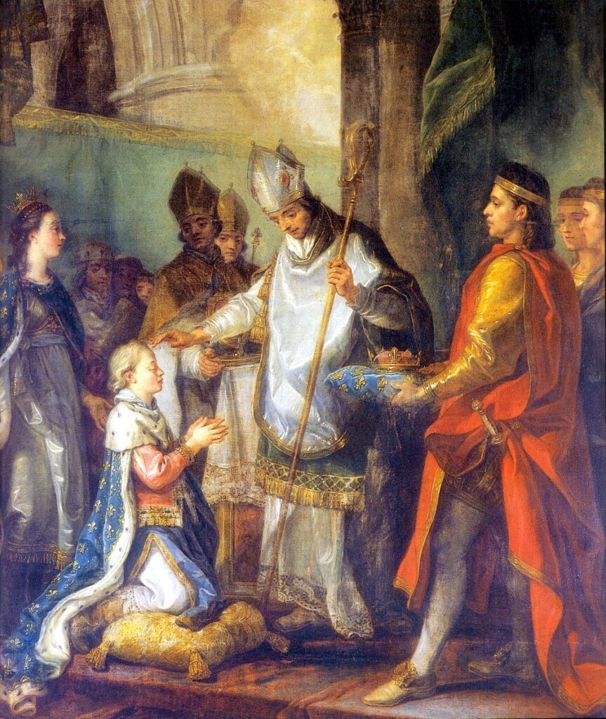 sacre de saint louis manteau fleurdelisé
