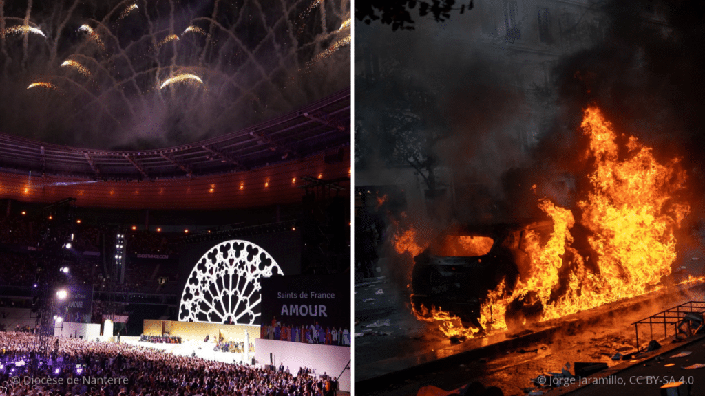 feu jeune jeunesse pape manifestations